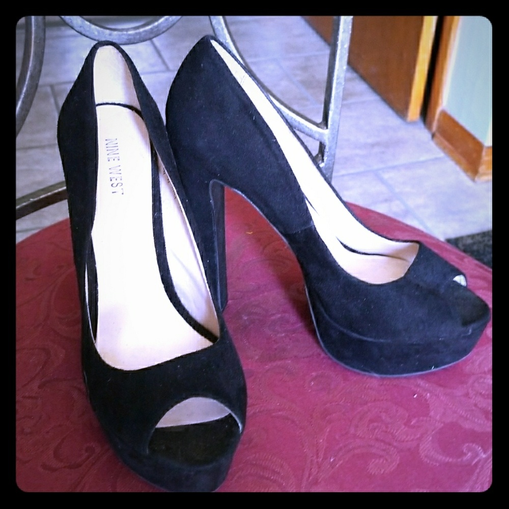 Nine west peep toe heels